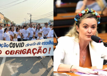 Deputada Júlia Zanatta critica MP e parabeniza manifestação em Guaramirim contra obrigatoriedade da vacina da Covid-19