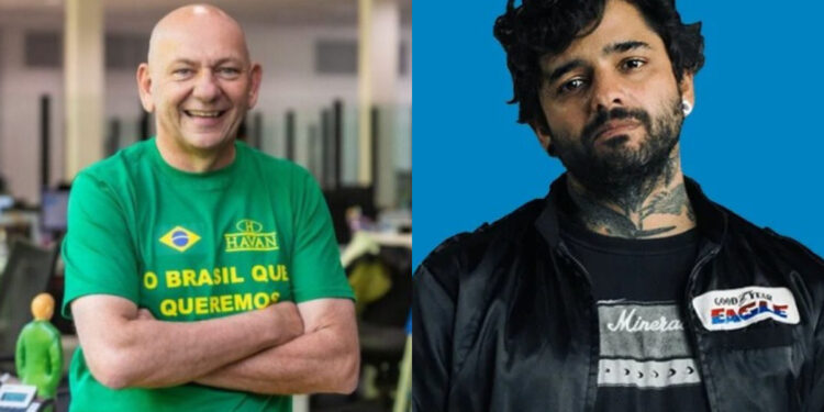 Cantor terá que pagar R$ 25 mil a Luciano Hang por comentários em redes sociais: “FDP”