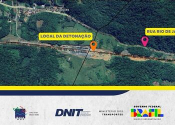 Haverá detonação de rochas nesta terça (27) nas obras da BR-280, em Schroeder