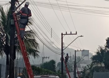 Mutirões de limpeza de postes retiraram 18 toneladas de cabos em Jaraguá do Sul