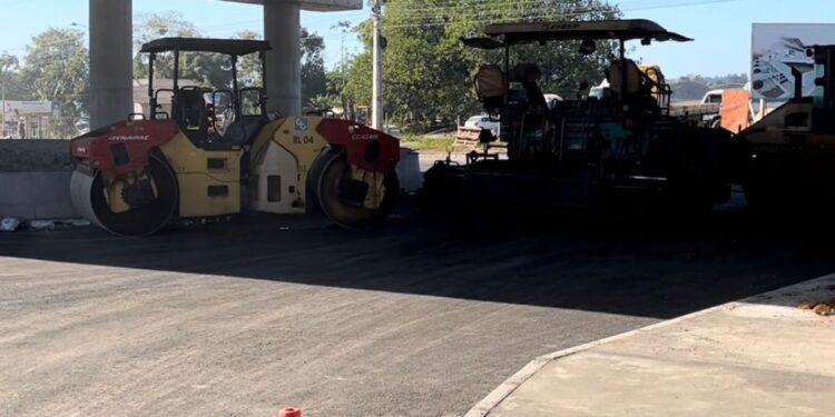 Obras do viaduto do Guamiranga, em Guaramirim, entram na reta final