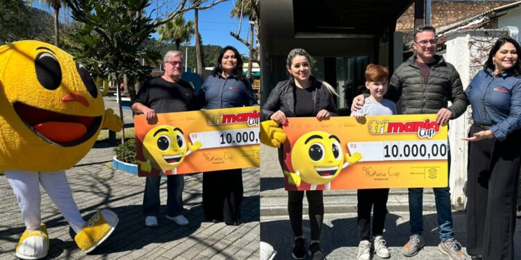 Moradores de Jaraguá do Sul e Corupá ganham R$ 10 mil na Trimania