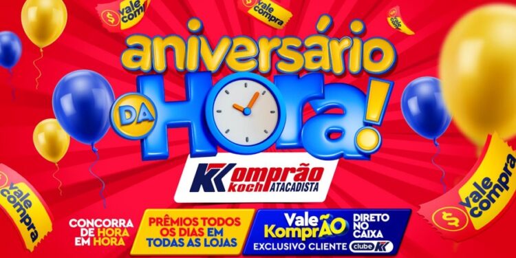 Komprão Koch Atacadista lança campanha de aniversário com mais de R$ 500 mil em prêmios