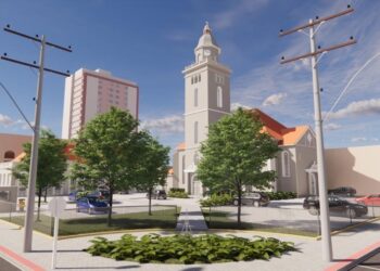 [Fotos] Prédio no Centro de Jaraguá do Sul será demolido e praça será construída no lugar