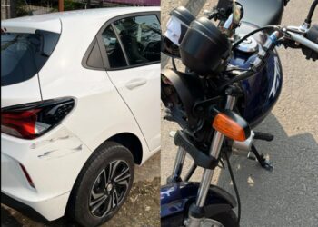 Motociclista é encaminhado ao hospital após acidente em Guaramirim