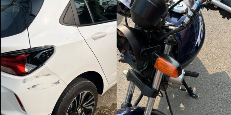 Motociclista é encaminhado ao hospital após acidente em Guaramirim