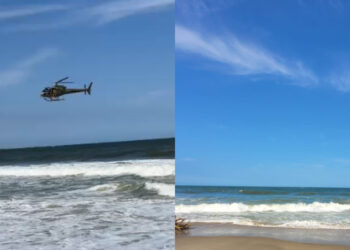 [Vídeo] Adolescente de 14 anos desaparece ao entrar no mar em Barra Velha