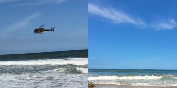 [Vídeo] Adolescente de 14 anos desaparece ao entrar no mar em Barra Velha