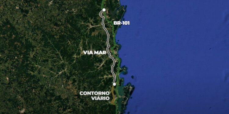 Via Mar: Nova via paralela à BR-101 passará pelo interior de Guaramirim e de Massaranduba