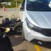 [Fotos] Motociclista fica gravemente ferida após bater na lateral de carro em Corupá