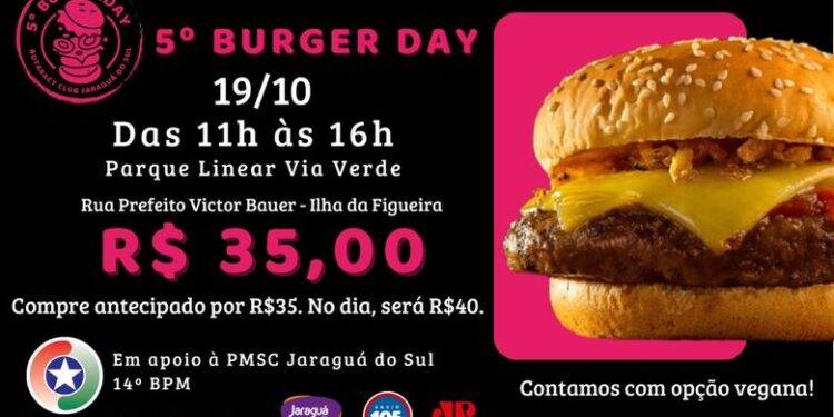 Quinta edição do BurgerDay ocorre neste mês em Jaraguá do Sul