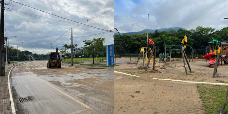[Vídeo] Começa a limpeza das vias inundadas em Jaraguá do Sul
