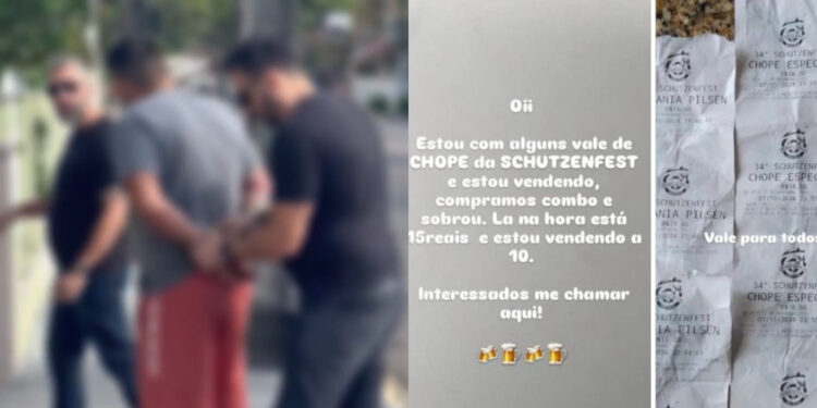 [Vídeo] Homem que desviou tickets da Schützenfest é preso em Jaraguá do Sul