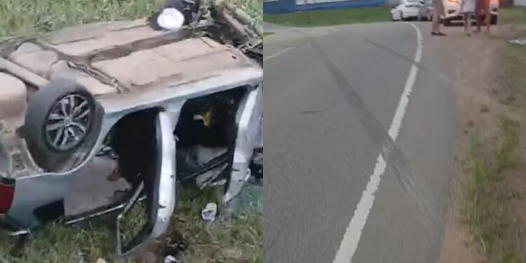 [Vídeo] Seis pessoas ficam feridas em grave acidente em Jaraguá do Sul