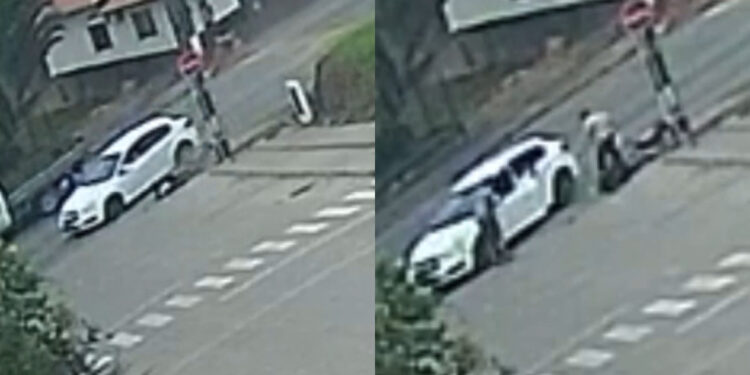 [Vídeo] Discussão no trânsito termina com motociclista ferido em SC