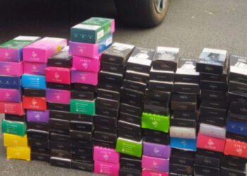 PM apreende 80 cigarros eletrônicos contrabandeados em Jaraguá do Sul