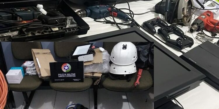 Policiais encontram diversos itens furtados em Jaraguá do Sul