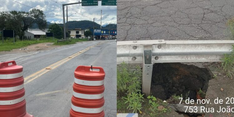 Ponte do Zimdars, em Guaramirim, é interditada para reparos
