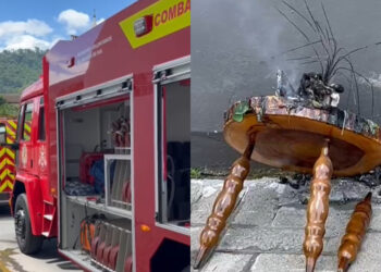 [Vídeo] Vela provoca incêndio, assusta moradores e bombeiros são acionados em Jaraguá do Sul