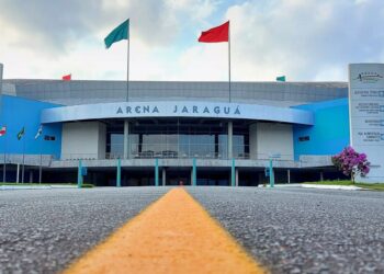 Telão será montado na Arena Jaraguá para a decisão da Liga Futsal neste domingo