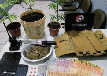 Jovens são presos por tráfico de drogas e resistência em Jaraguá do Sul