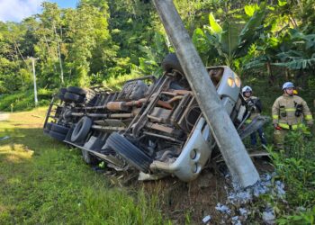 Urgente: Motorista morre em grave acidente na Serra de Corupá/São Bento do Sul