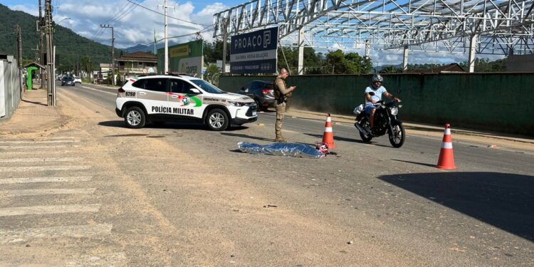 Motociclista morre em acidente no bairro João Pessoa, em Jaraguá do Sul