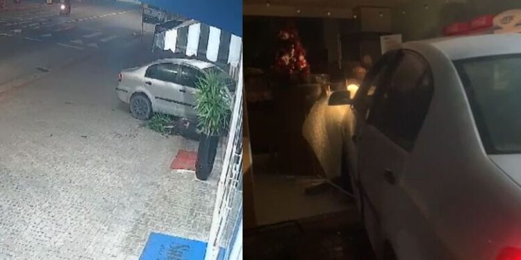 Veículo desgovernado invade padaria em Jaraguá do Sul