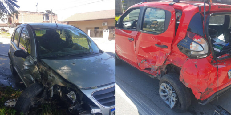 Motorista vai parar no hospital após acidente em Guaramirim