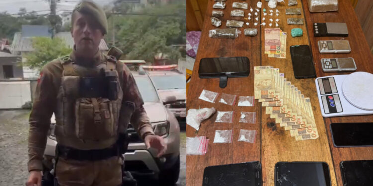 [Vídeo] Três homens são presos por tráfico de drogas em Jaraguá do Sul