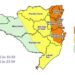 Defesa Civil de SC alerta para possibilidade de temporais e chuva intensa