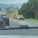 Motociclista é socorrido após queda na BR-280, em Guaramirim