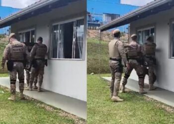 ‘Larga a faca’: vídeo mostra momento em que jovem é presa por matar irmã de 4 anos em SC