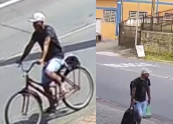 [Vídeo] Homem de bicicleta furta residência e foge a pé em Jaraguá do Sul