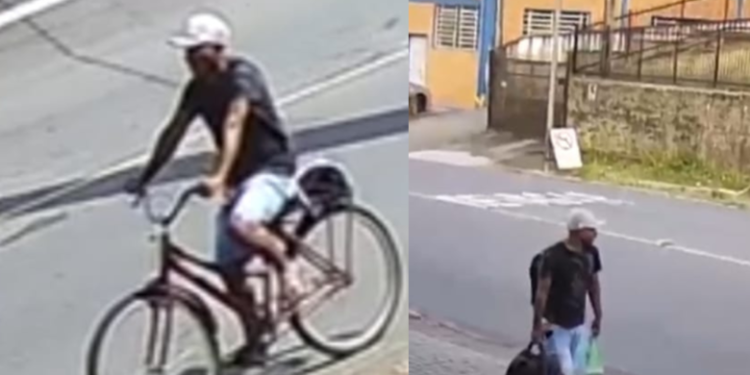 [Vídeo] Homem de bicicleta furta residência e foge a pé em Jaraguá do Sul