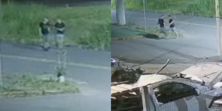 [Vídeo] Câmera flagra ação de ladrões  em Jaraguá do Sul; um deles morreu