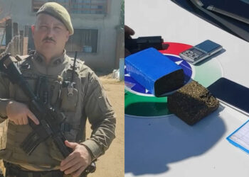 [Vídeo] Mulher é presa com pistola falsa e meio quilo de maconha em Jaraguá do Sul