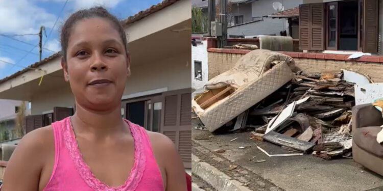[Vídeo] Moradora de Guaramirim perde tudo com chuvas: “Cama, sofá, geladeira e máquina”