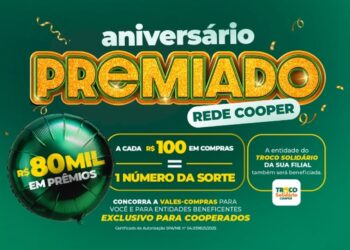 Rede Cooper celebra 81 anos com sorteio de R$ 80 mil em prêmios durante o mês de março