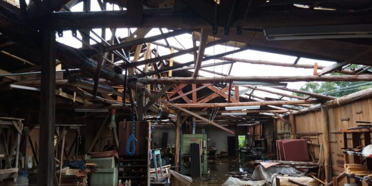 Temporal causa diversos estragos em Corupá