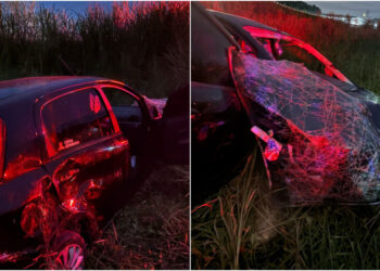 Jovem sofre ferimentos após saída de pista na BR-280 em Guaramirim