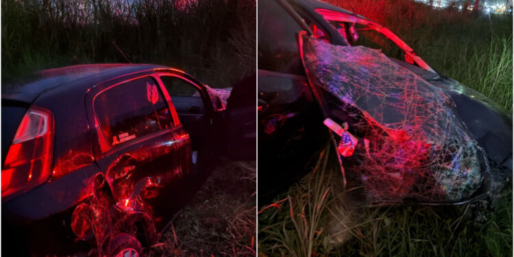 Jovem sofre ferimentos após saída de pista na BR-280 em Guaramirim