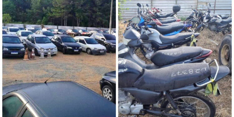 Mais de 70 veículos e 25 motocicletas serão leiloadas em Jaraguá do Sul; confira