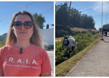 [Vídeo] Mulher que caiu com carro em rio na Via Verde afirma: “Só tive uns arranhões”