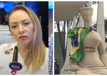 [Vídeo] Advogada de Jaraguá do Sul está defendendo mulher que pichou estátua do STF com ‘perdeu, mané’