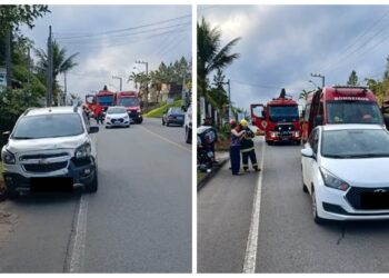 Acidente entre carro e moto mobiliza bombeiros em Massaranduba