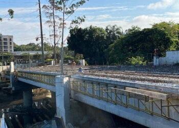 Nova ponte em Jaraguá do Sul está com 65% da estrutura construída