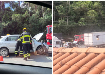 Duas pessoas são socorridas após acidente na BR-280, em Guaramirim