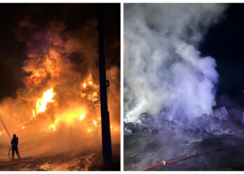 [Fotos e vídeos] Caminhão carregado de resina de pinus fica destruído após pegar fogo na BR-101