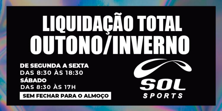 Sol Sports faz feirão com 70% de desconto a partir desta terça-feira (22)